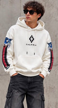 Hoodie Uomo Cocco Tiger Marcelo Burlon. Modello F6CMMAHS122.