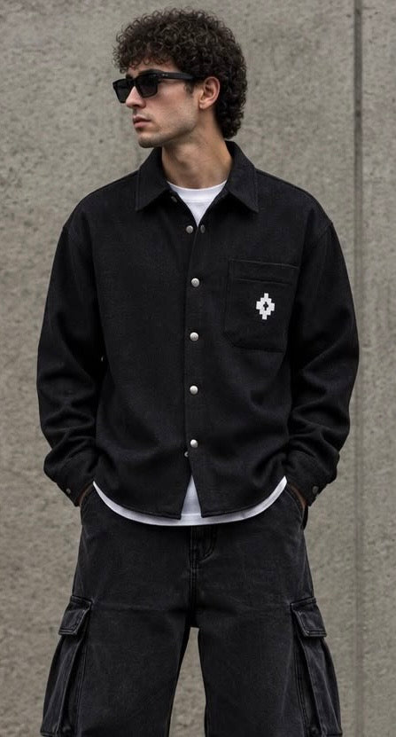 CAMICIA CASUAL DA UOMO COUNTY OF MILAN, COLORE NERO