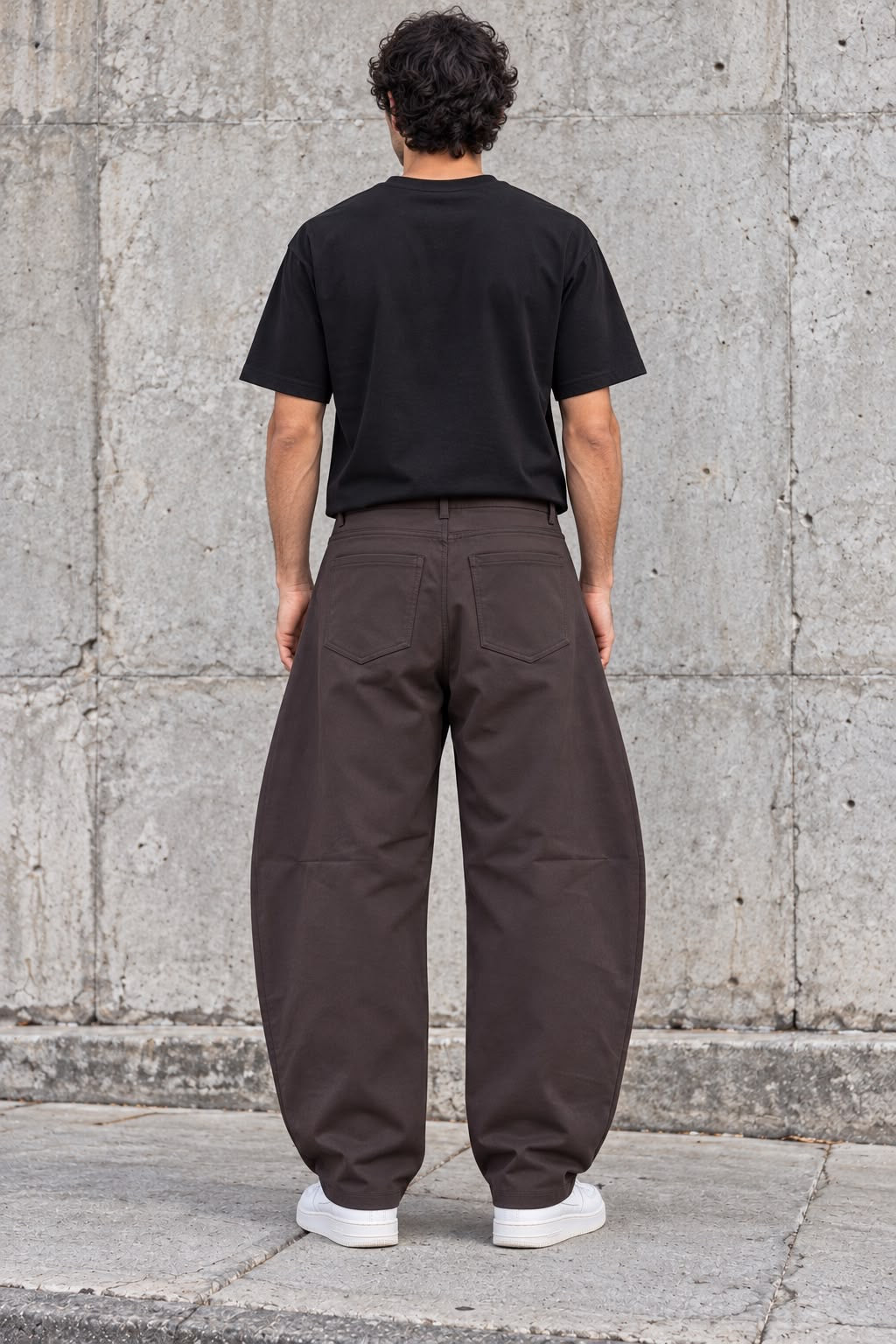 Pantaloni Curvi Parachute / Balloon Marrone / Testa di Moro