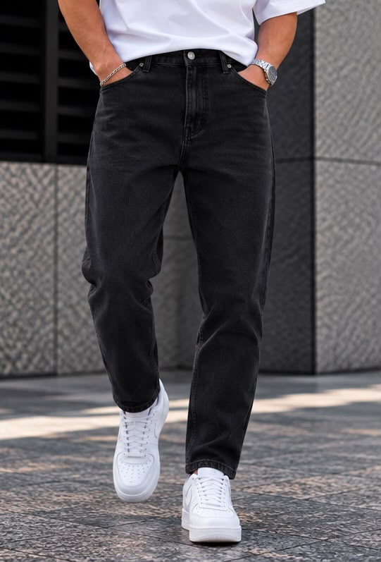 Jeans Regular Nero Lavato / Washed Black