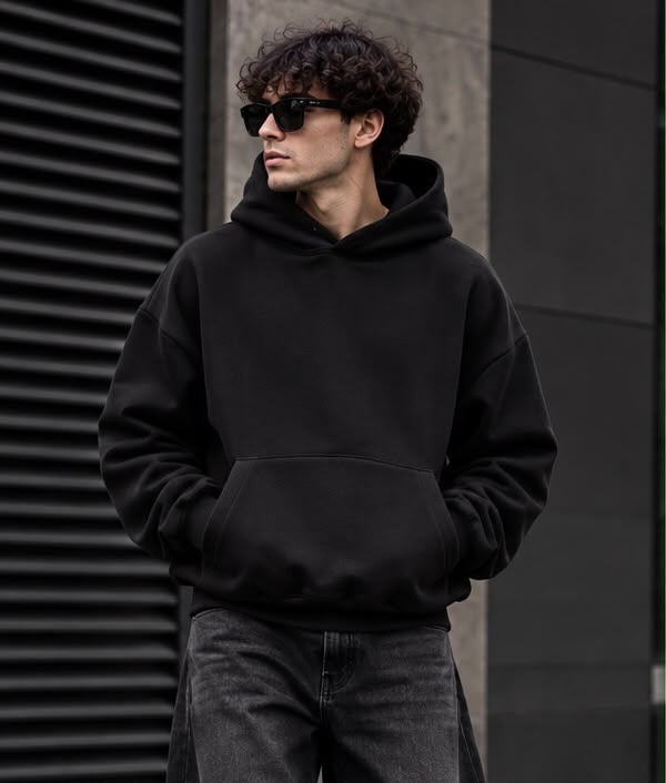 Felpa Oversize Nera Uomo Tu si bell bell assaje bell – Streetwear