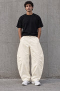 Pantaloni Curvi Parachute / Balloon Panna