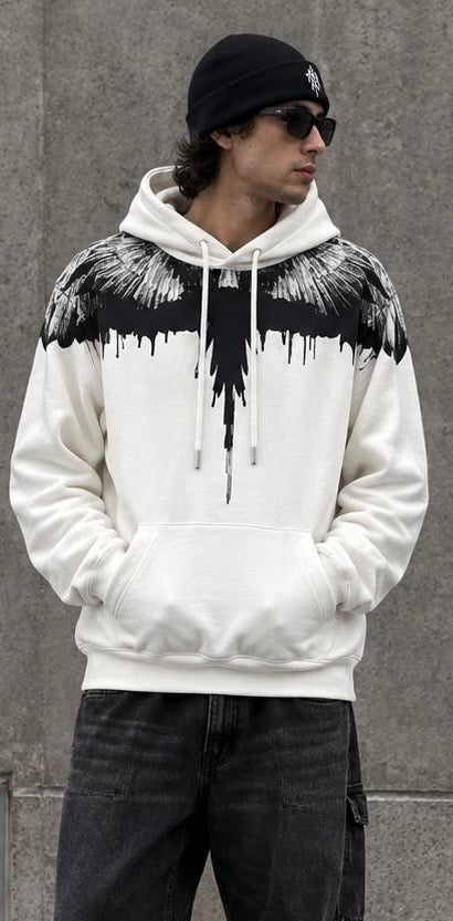 MARCELO BURLON COUNTY OF MILAN Felpa con cappuccio WINGS