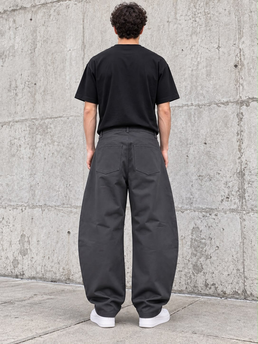 Pantaloni Curvi Parachute / Balloon Antracite Scuro