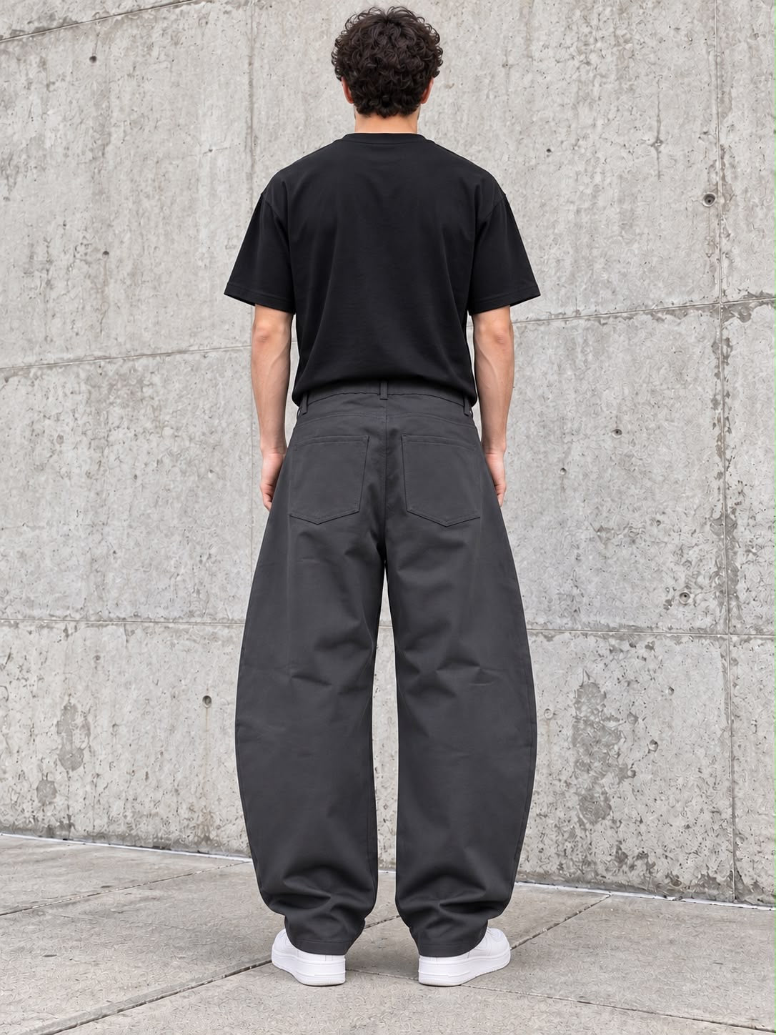 Pantaloni Curvi Parachute / Balloon Antracite Scuro