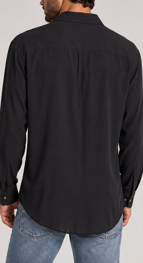Camicia Casual a Maniche Lunghe (Nera)