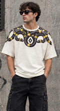 T-shirt Uomo Snake Marcelo Burlon – County of Milan FW26-27 da uomo, 100% cotone. Modello F6CMMATH091.