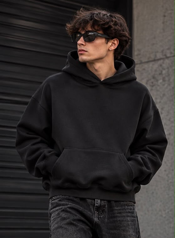 Felpa Oversize Nera Uomo Come ti soffro – Streetwear