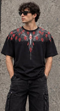 T-shirt Marcelo Burlon Wings Black – Stampa Ali Oversize AI 2026