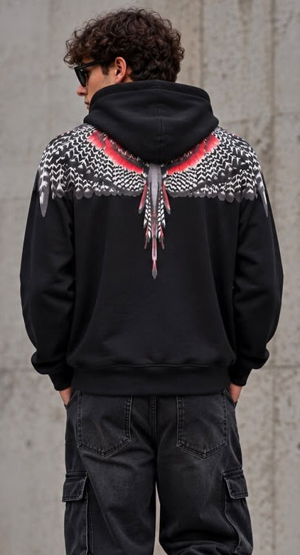 Felpa cappuccio MARCELO BURLON COUNTY OF MILAN F6CMMAHS037 WINGS REAL