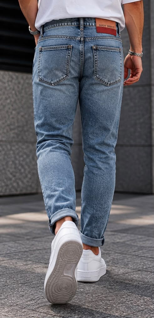 Jeans Slim-Regular Blu Medio Classic Washed
