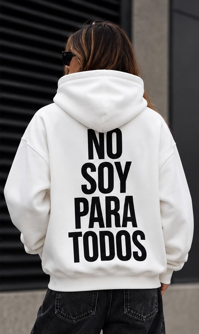 Felpa Bianca Donna No Soy para todos | Streetwear
