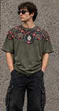 T-shirt Uomo Snake Marcelo Burlon – County of Milan FW26-27 da uomo, 100% cotone. Modello F6CMMATH091.