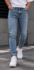 Jeans Slim-Regular Blu Medio Classic Washed