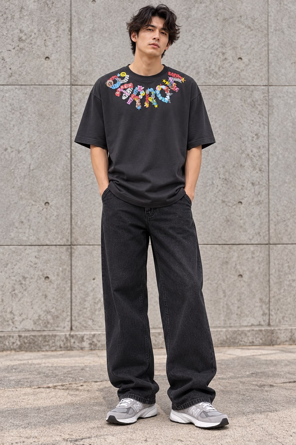 Barrow T-shirt Nera In Jersey Con Stampa F6BWUATH014-110