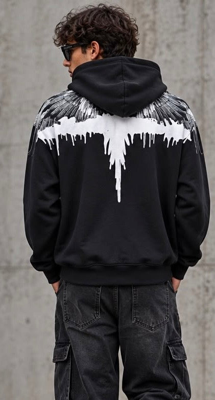 MARCELO BURLON COUNTY OF MILAN Felpa con cappuccio WINGS