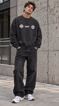 FELPE GIROCOLLO DA UOMO BARROW, COLORE NERO