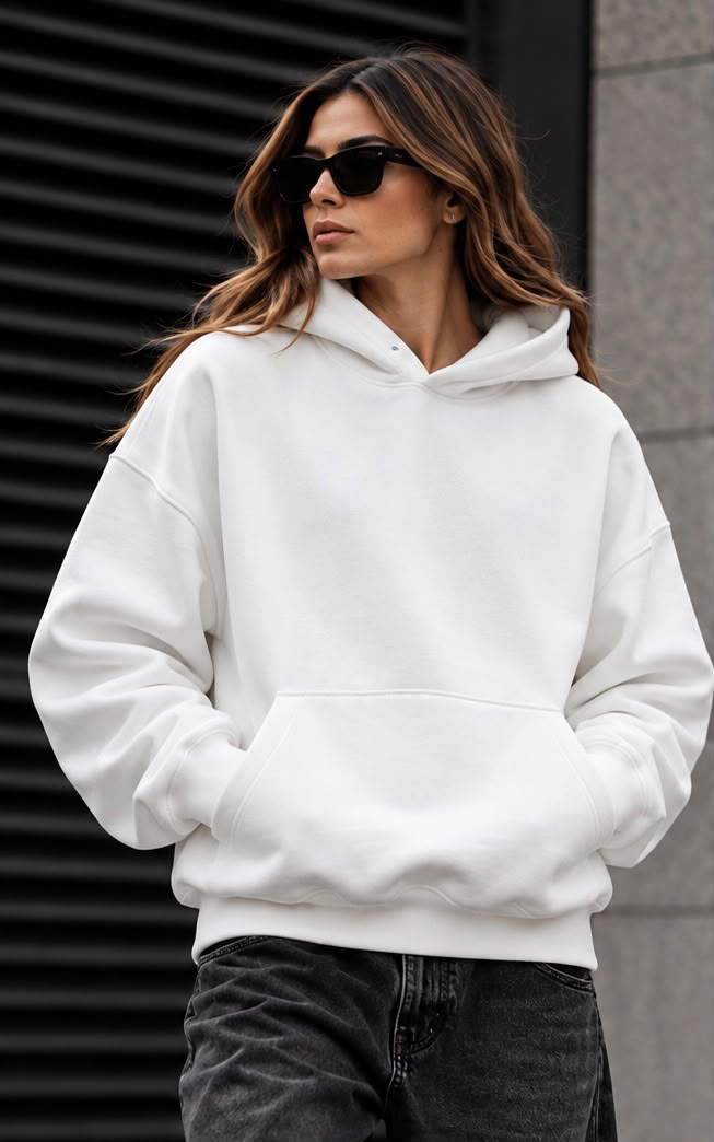 Felpa Oversize Bianca Donna Tu si bell bell assaje bell – Streetwear
