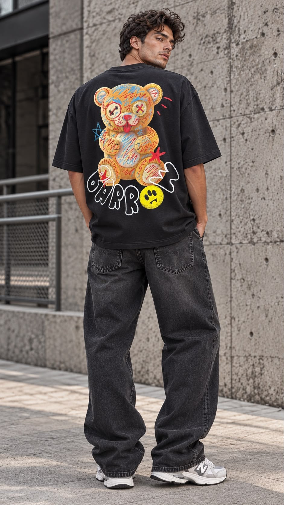Barrow T-shirt manica corta unisex con logo nero F6BWUATH048110