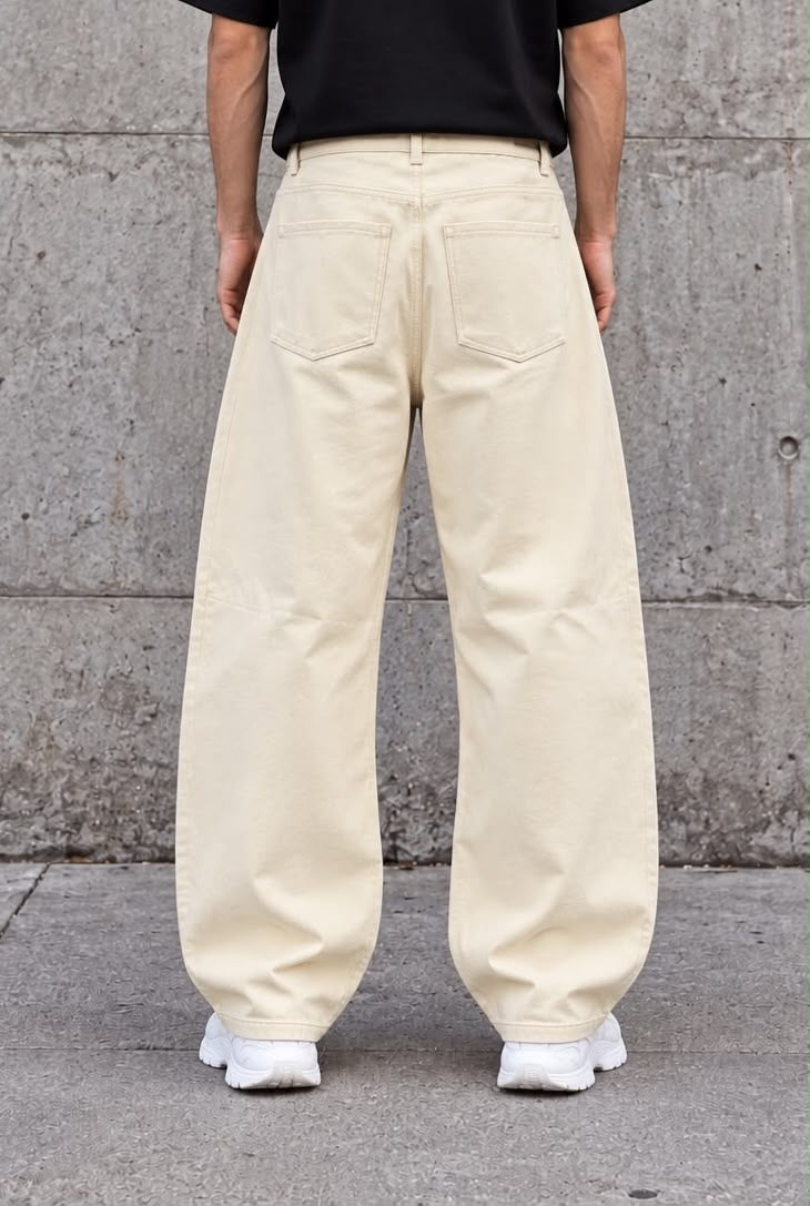 Pantaloni Baggy Panna / Ecru