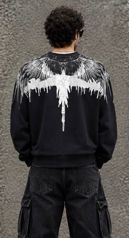 Felpa Girocollo MARCELO BURLON COUNTY OF MILAN F6CMMASW055 Wings